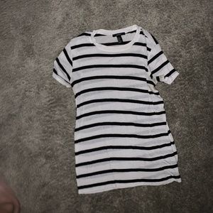 Black and White Striped Tee